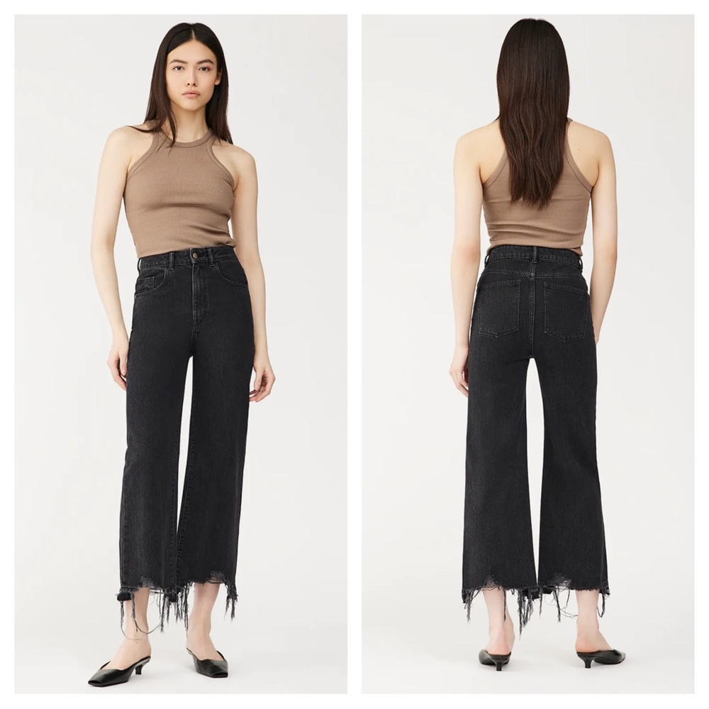DL1961 Hepburn Wide Leg High Rise Vintage Black Size 30 NWT